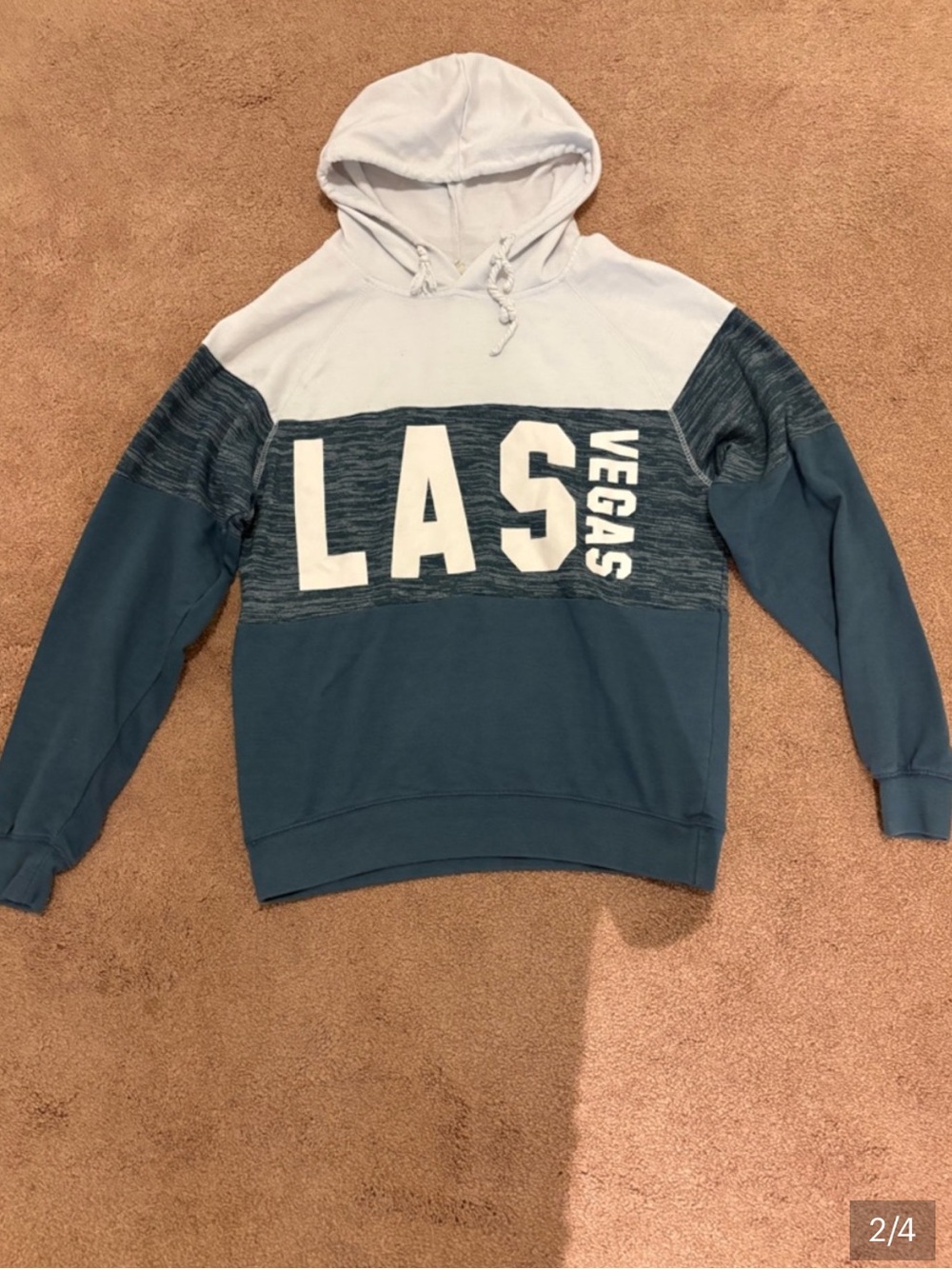 3 for $14 Lagaci Las Vegas Blue Colorblock Hoodie Sweater size small